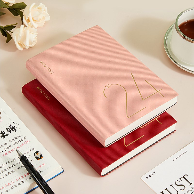 2024年日程本365天一日一页a5周月每日工作计划表笔记本本子时间