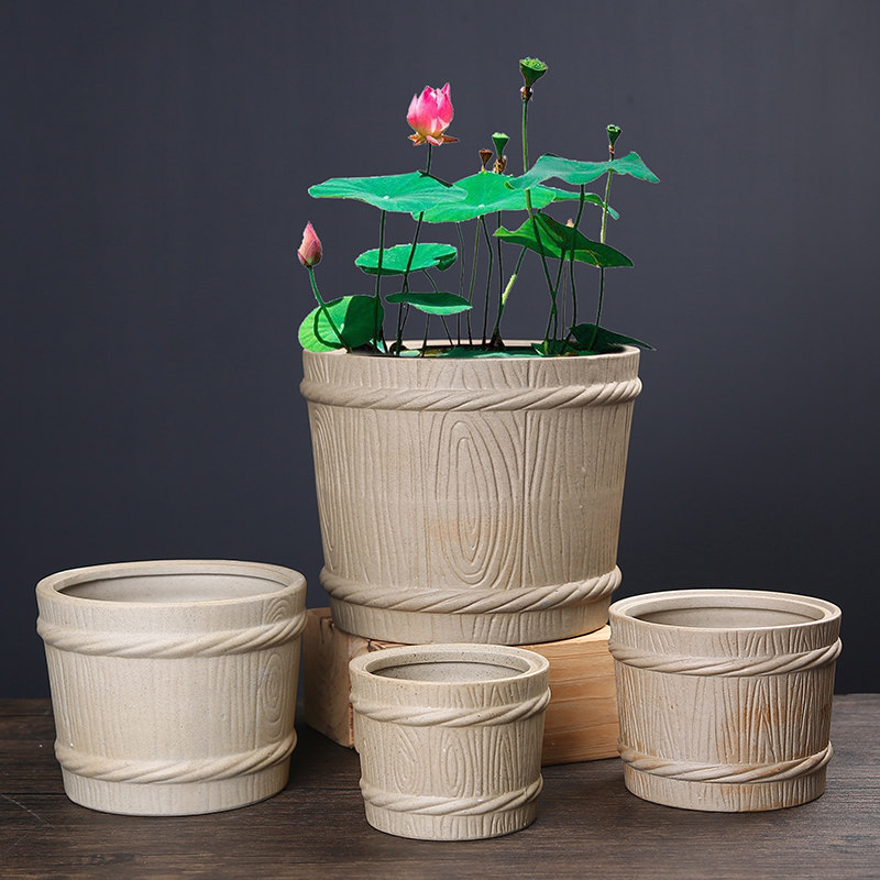 水养无孔荷花盆缸陶瓷特大号碗莲盆睡莲一叶莲水培铜钱草花盆专用