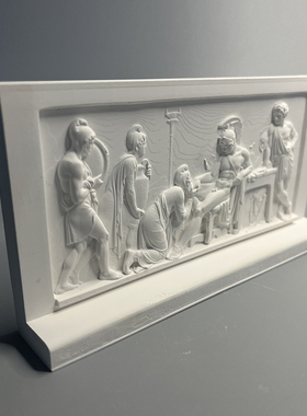 丹麦博物馆复刻人物雕塑平面浮雕艺术品石膏像装饰摆件立体版画