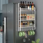冰箱置物架厨房旁边 侧挂架 架子侧边收纳外侧面多功能家用壁挂式