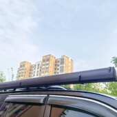 铝合金壳车边帐篷天幕汽侧旁遮阳棚户外伸缩驾游防雨防晒黑胶涂层