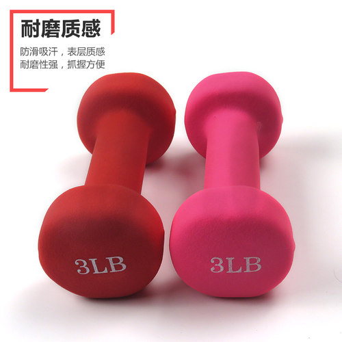小哑铃 女一对瘦臂跳操3磅哑铃女式男士儿童家庭浸塑磨砂健身器材