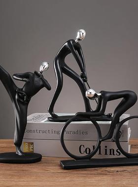 简约运动人摆件客厅书房橱柜酒柜人物装饰品家居个性时尚艺术品