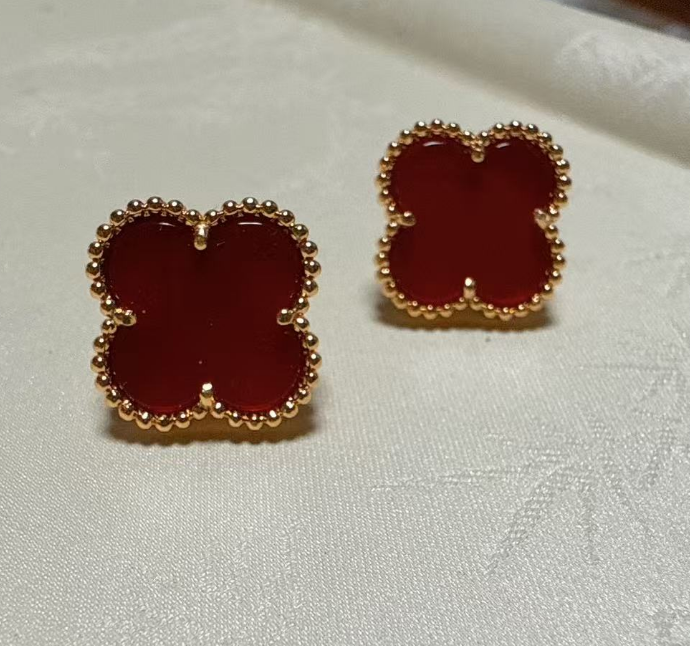 【璇姐专享】红玛瑙四叶草耳钉,珠宝/钻石/翡翠,其他,淘宝优惠券,粉丝福利购,淘宝优惠卷