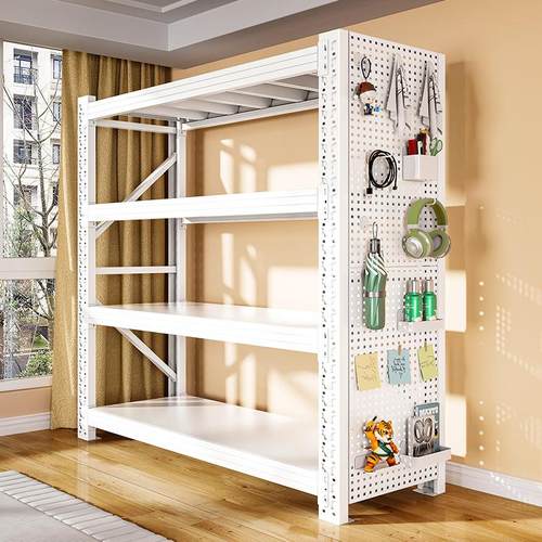 家用货架多层收纳置物架洞洞板阳台杂物间地下室整理架快递展示架