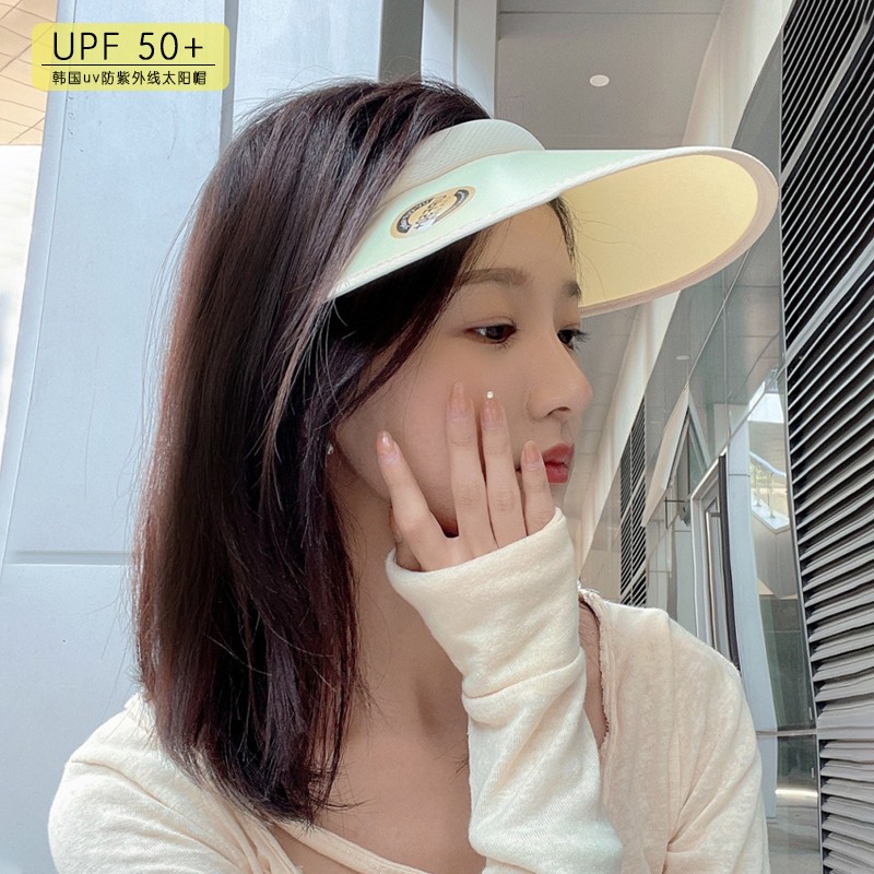 夏季大帽檐防晒帽高颜值精致女士防紫外线空顶遮阳帽子骑车太阳帽