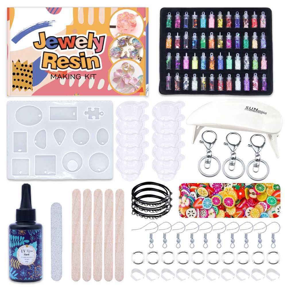 滴胶DIY套装AB胶吊坠耳环diy套装环氧树脂uv滴胶diy材料包