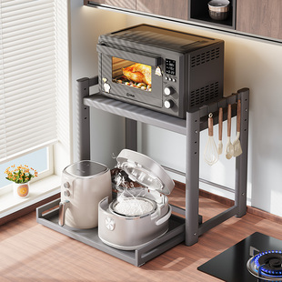 可抽拉电饭煲置物架厨房台面多功能电器烤箱微波炉小家电收纳架子