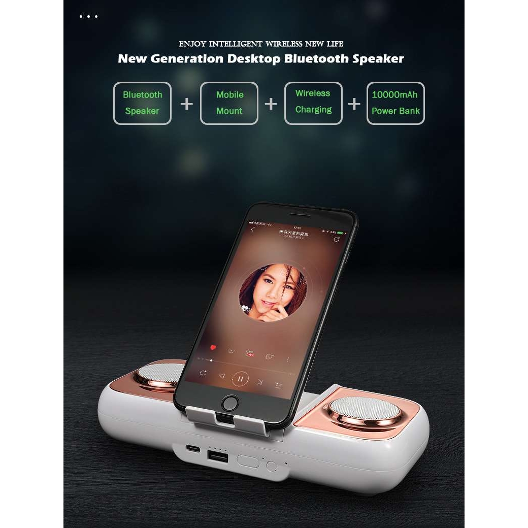 Bluetooth speakers Wireless charging  Mobile power supply