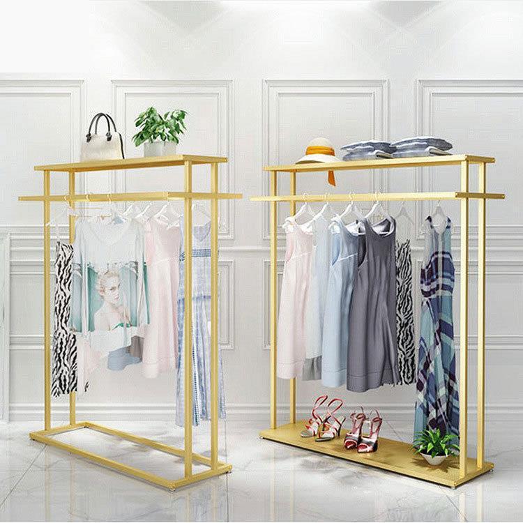 男女装店中岛架商场衣服架子双侧挂衣架落地服装店展示架衣帽架