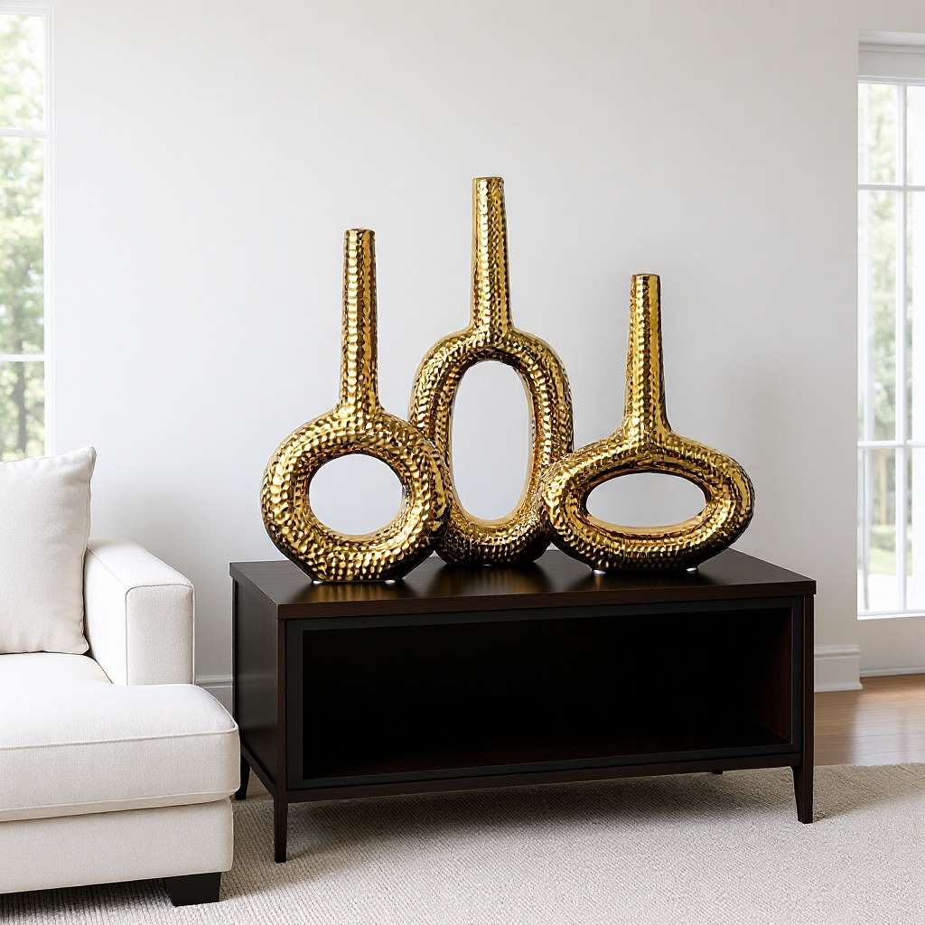 创意轻奢几何陶瓷摆件抽象客厅玄关电视柜办公室艺术家居软装饰品