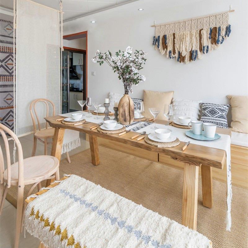 实木餐桌原木大板桌会议长桌办公茶几简约现代流水台服装店展示桌