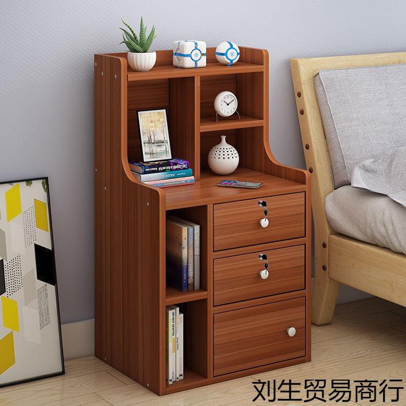 简约现代床头柜置物架卧室收纳储物北欧经济型创意床边小收纳柜子