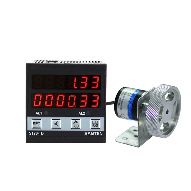 电子计米器滚轮式线速度测速仪转速米速编码器控制线速表 ST76-TD