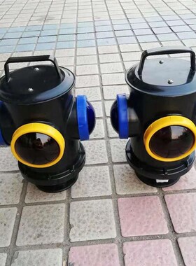 HJCD-6立式扳道器信号灯 充电式道岔转辙标志灯 双色四面指示灯