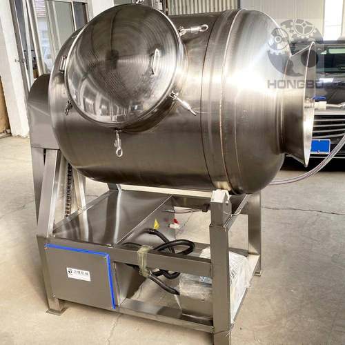 鱼皮碎块真空滚揉机现货宠食腌制设备肉泥研磨搅拌机