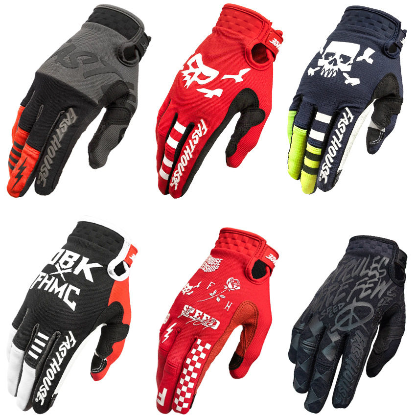 款飞盘越野触屏长指单车骑行手套男女款摩托车赛车户外运动手套