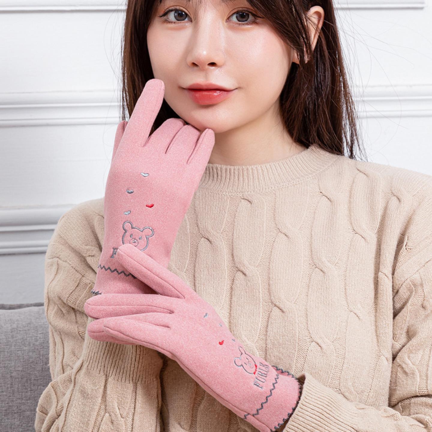 秋冬爆款兔绒保暖手套女德绒套
