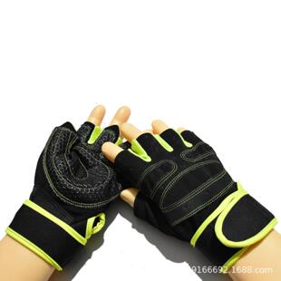 直批举重单杠杠铃防起茧半指手套加长腕带透气防滑健身男女通