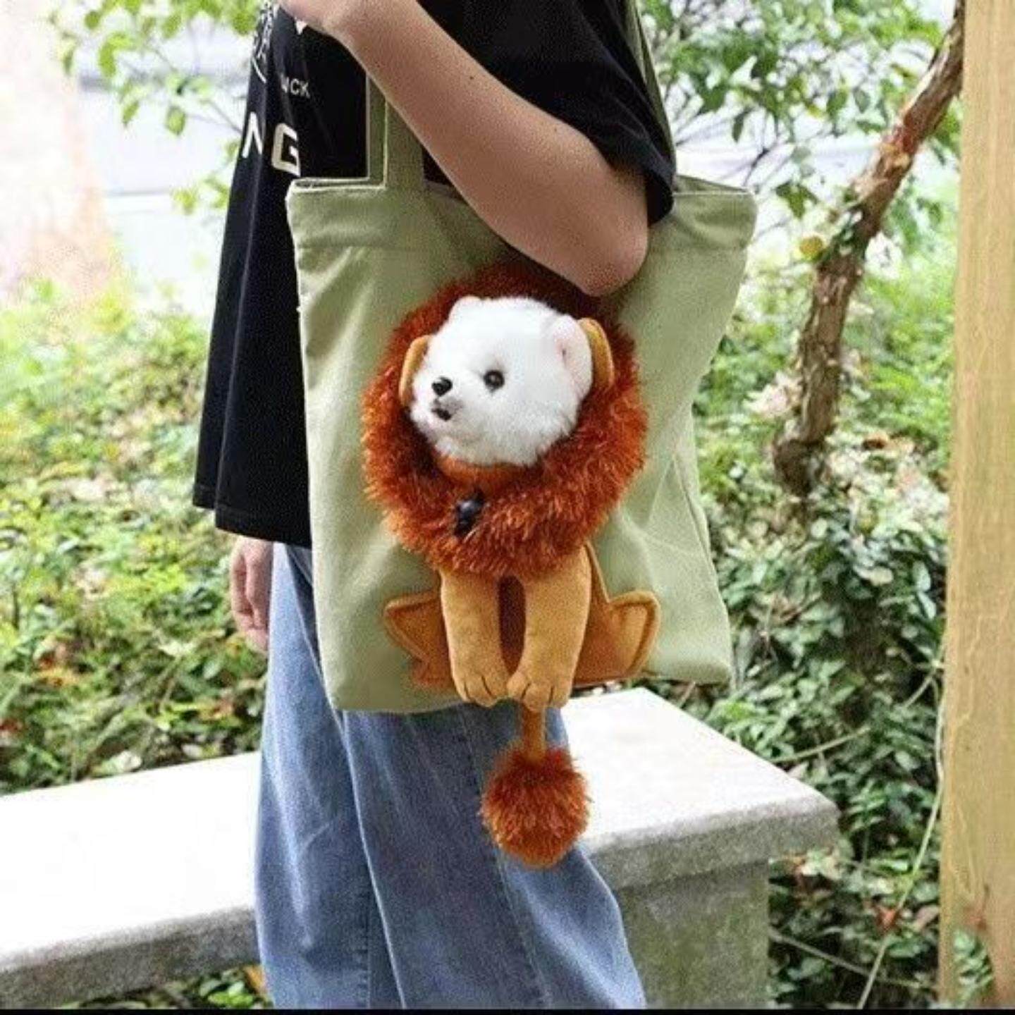 猫狗小型宠物帆布包外出手提袋可