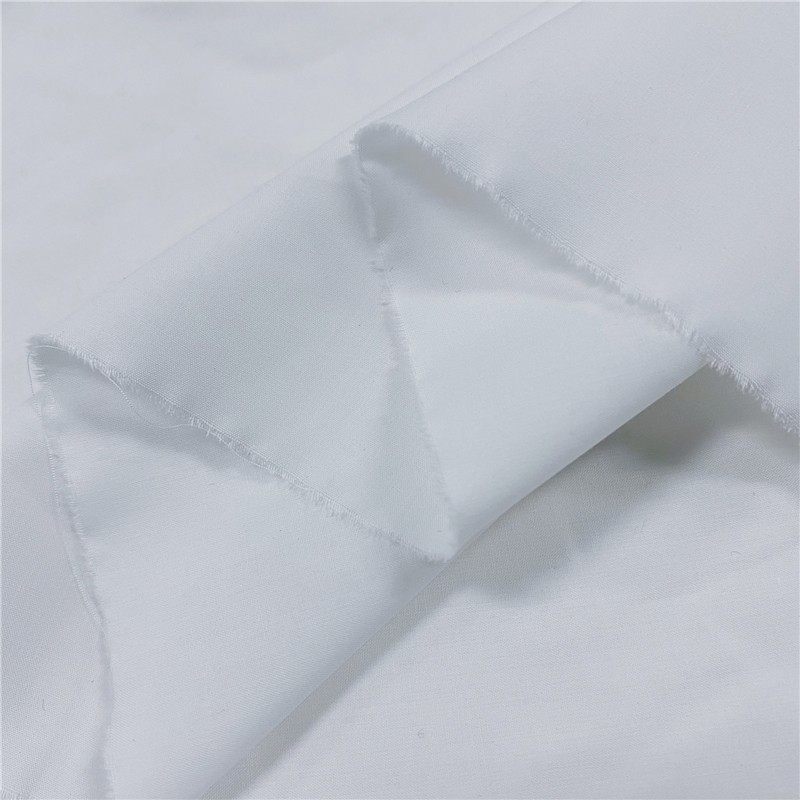 白衬衣面料50支精梳棉白色衬衫海绵垫/布料/面料/