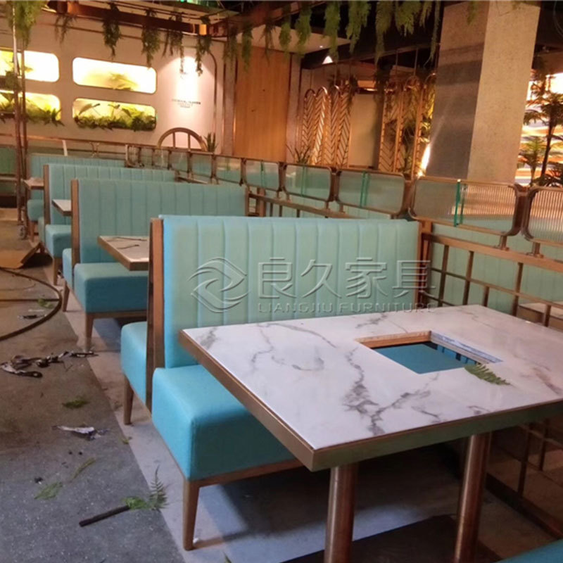 西餐厅茶餐厅卡座高档餐厅酒店沙发餐馆餐饮桌椅台凳卡座桌椅组合