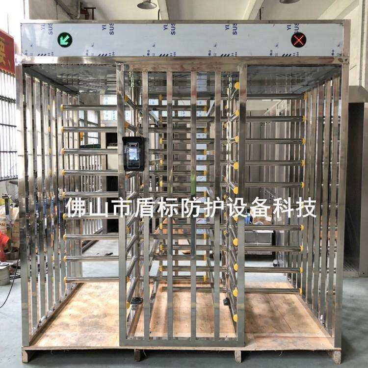 监狱防尾随辊闸门不锈钢栅栏十字电动门人员进出口门禁旋转通道
