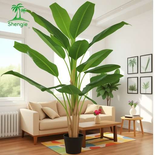 仿真4杆芭蕉树大型假绿植室内外装饰造景人造香蕉树盆栽仿真植物
