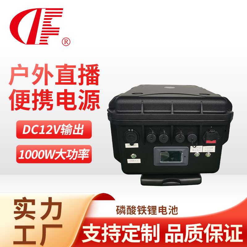 便携式户外直播DC12V电源1000W应急EPS直流在线式UPS储能电源