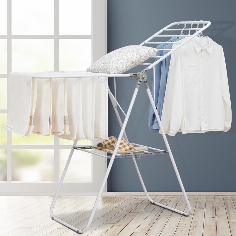 ALI6阳台折叠落地晒衣架室内晾衣架凉衣服晒被架婴儿挂衣