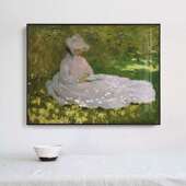 美人客厅装 古典艺术大师莫奈油画 Beaute 饰画书房卧室艺术画