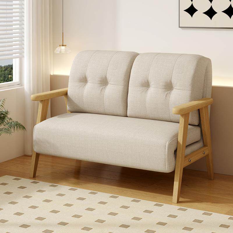 可折叠两用沙发床沙发折叠单人小户型阳台日式客厅实木多功能沙发