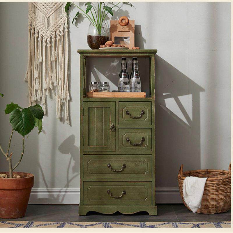 美式乡村实木斗柜简约现代客厅柜复古储物多层收纳柜