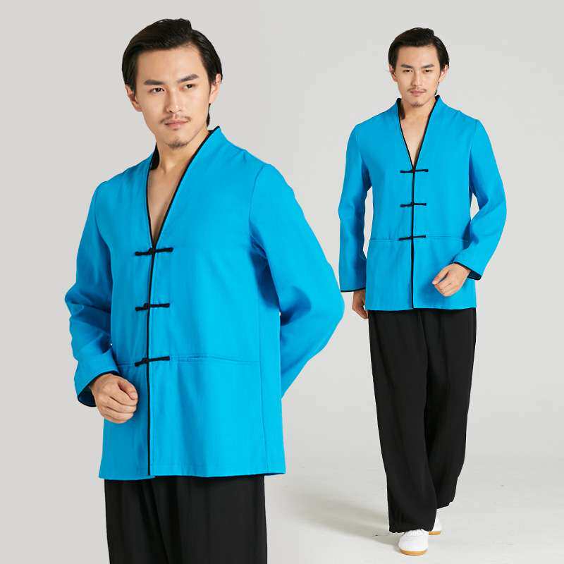 新款武农太极服 武当传承 男士新品 中国风竹节麻晨练服