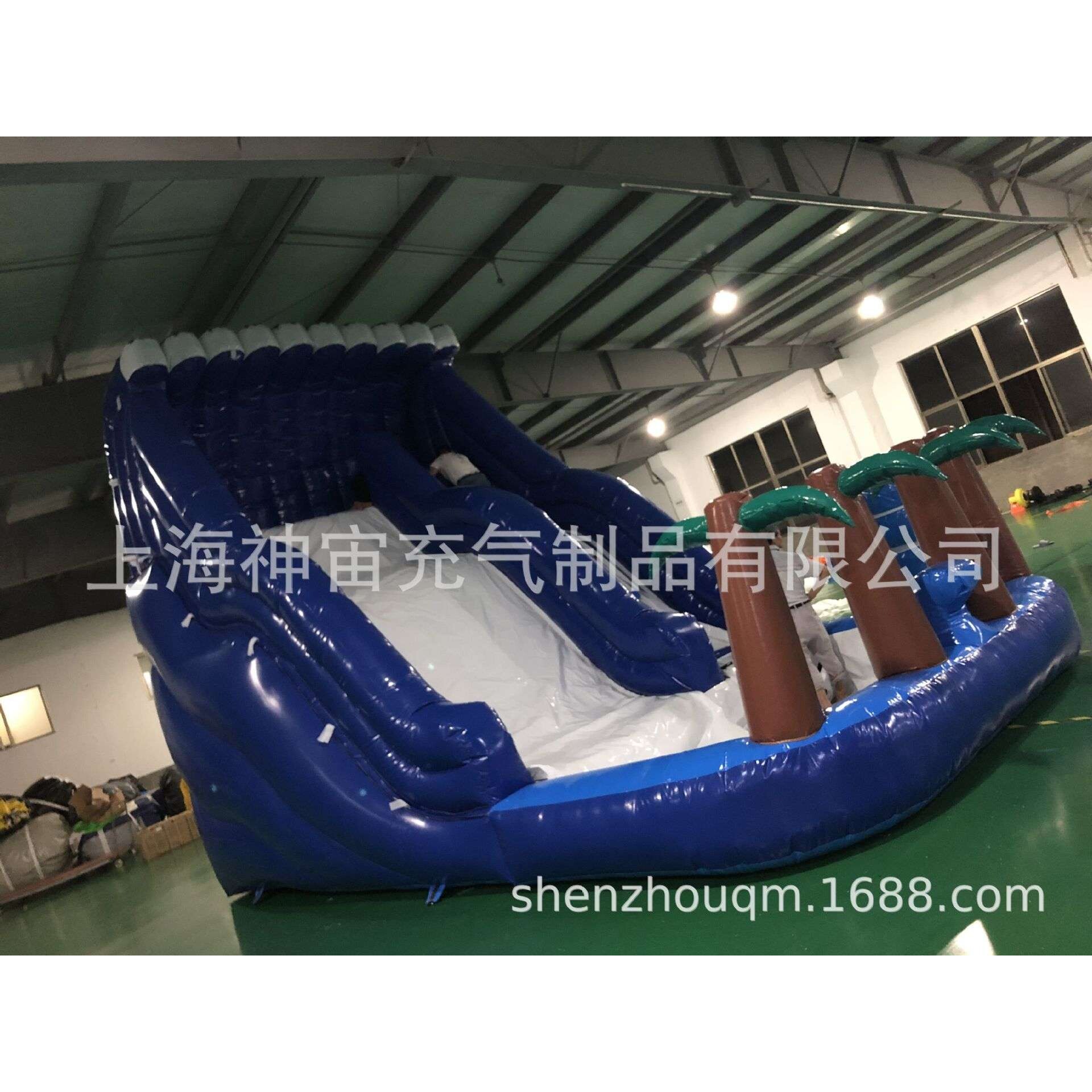 新款充气城堡蹦蹦床 室外大型儿童游乐设施 充气卡通波浪滑梯