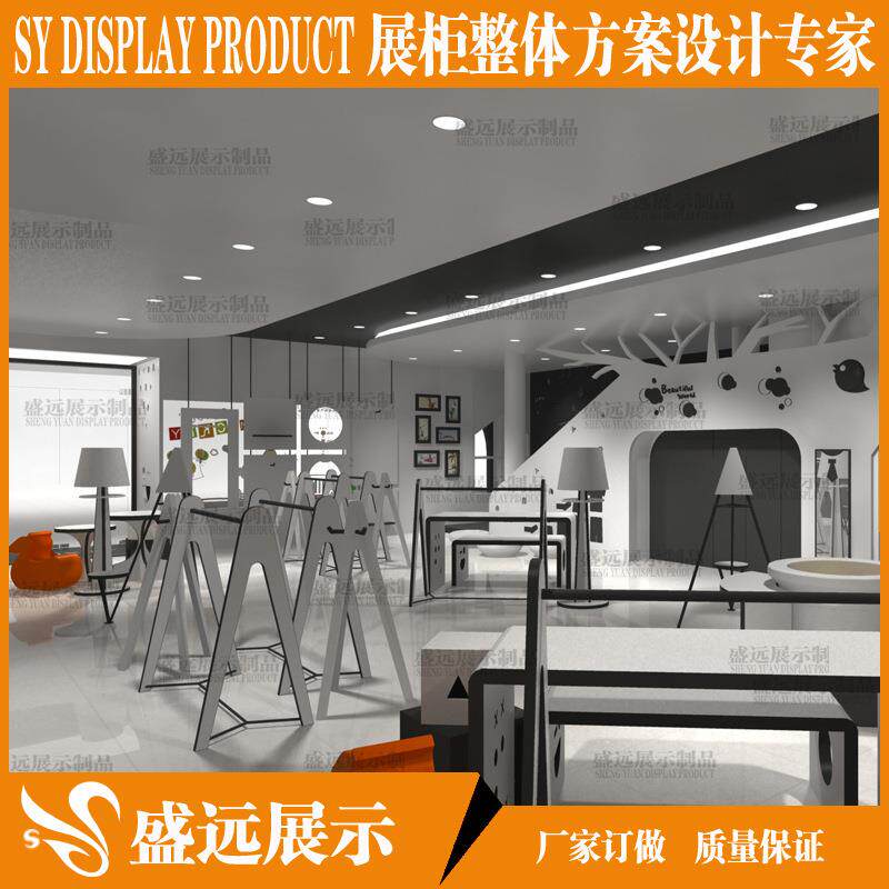 童装展示柜烤漆童装展柜制作童装树杈柜台设计制作安装