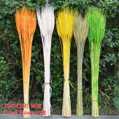 彩色小麦穗干花包混搭紫色花束粉色大麦天然真花客厅桌面装 饰材料