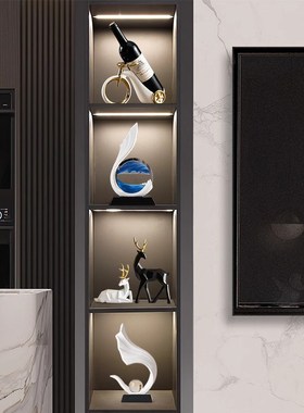 红酒架摆件轻奢餐边柜酒柜装饰品酒架子客厅展示架子家用大气