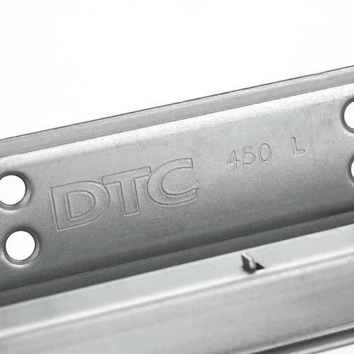 DTC东泰三节托底反弹轨道隐藏式全拉出免拉手按压抽屉滑轨按自弹