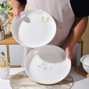 大盘子家用剁椒鱼头专用盘子大盘鸡盘子超大圆形深汤盘陶瓷餐具