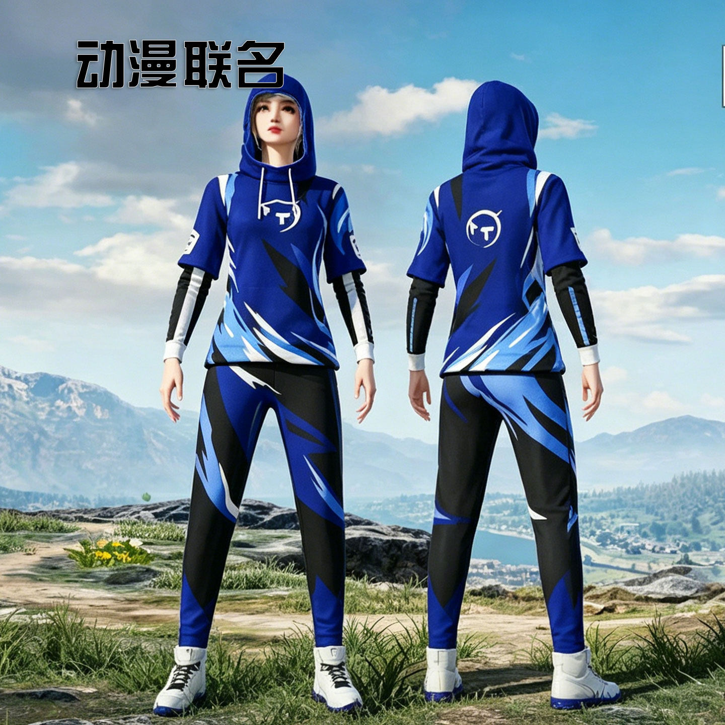和平精英战队TT战队服卫衣吃鸡连帽卫衣agfox战队服短袖T恤速干