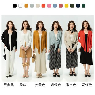 夏季慵懒风长袖针织开衫外套