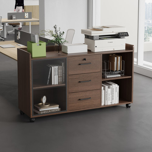 办公室打印机柜茶水柜矮柜