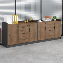 办公室矮柜会议室茶水柜带锁储物柜木质资料柜隔断柜打印机放置柜