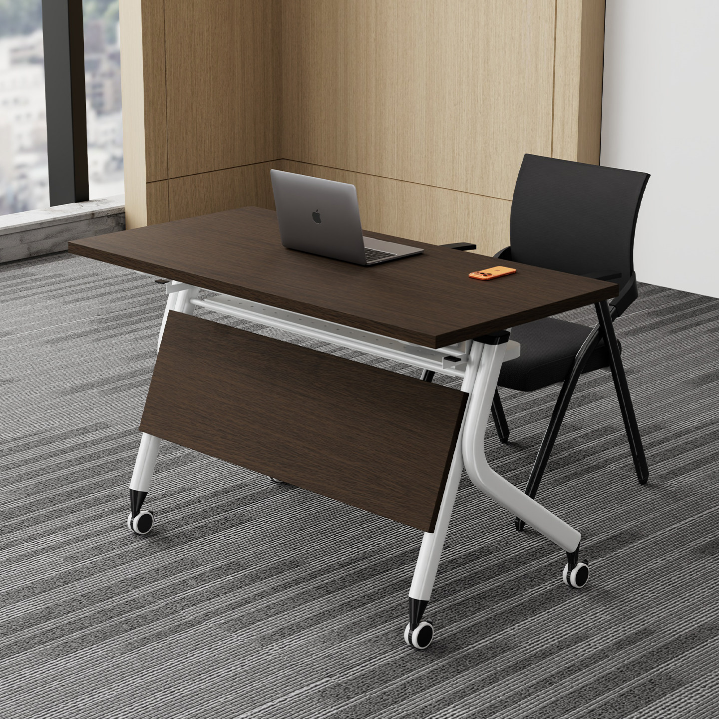 折叠培训桌桌椅组合会议桌办公多功能可移动拼接长条桌课室员工桌