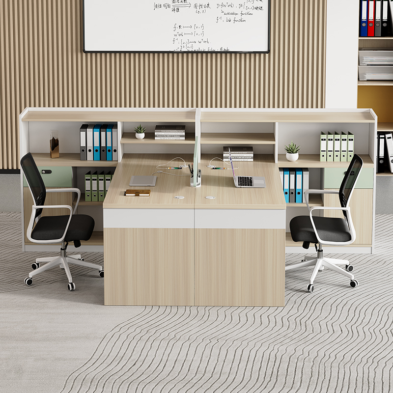 财务桌员工位简约现代单人2/4/6人位屏风隔断卡座l型办公桌职员桌