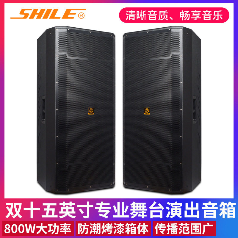 户外专业舞台演出工程婚庆音响 狮乐BM-25双15英寸会议室音箱设备