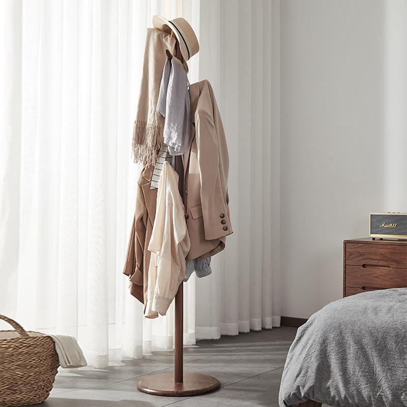 实木挂衣架落地家用室内转角衣帽架卧室单杆式门口玄关挂衣服新品
