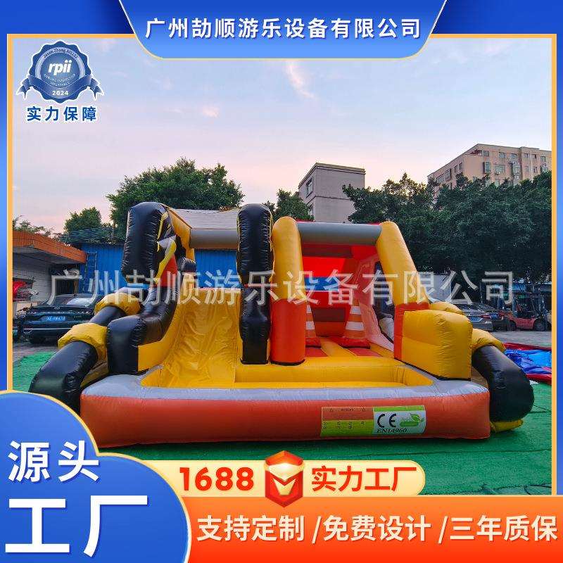 工厂直销外贸PVC充气跳床充气城堡滑梯游乐充气滑梯家用