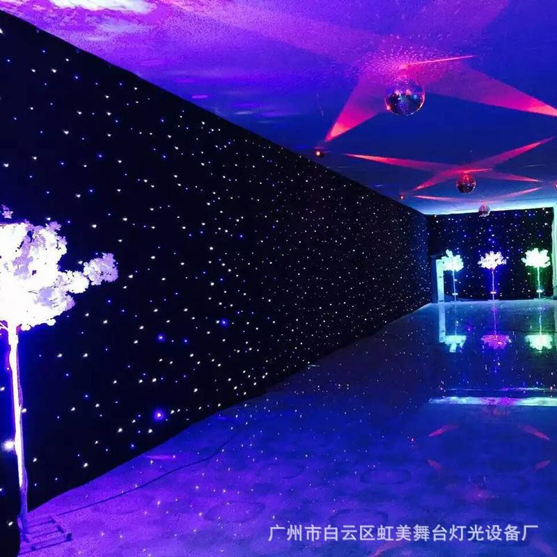 星空幕布LED发光背景幕布星星幕布星光幕布舞台演出晚会宴席